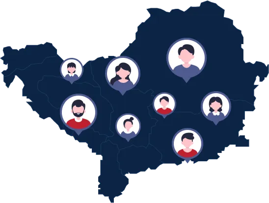 Map of the Balkans with East’s IT talent network