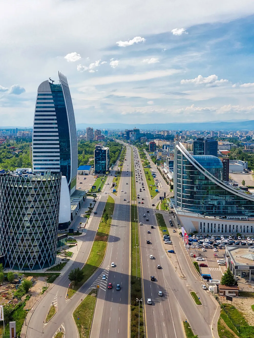 Business district in Sofia, Bulgaria